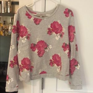 Loft floral sweatshirt size large